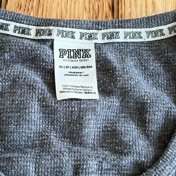 Victoria's Secret PINK Sleep Shirt "I'll Be Nice Next Year"Red Buffalo Check - Picture 4 of 6